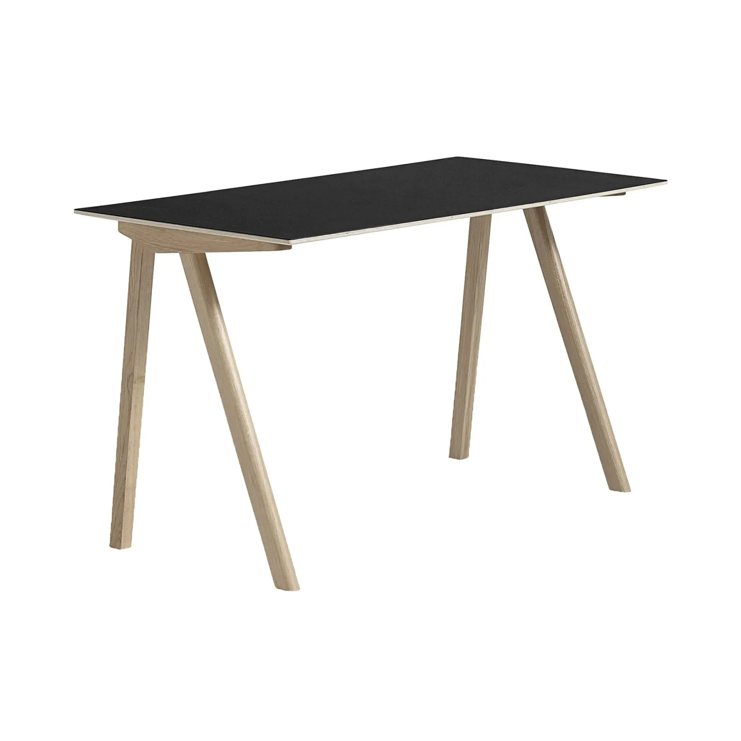 HAY CPH90 2.0 skrivbord 65x130 cm Black linoleum-lacquered oak
