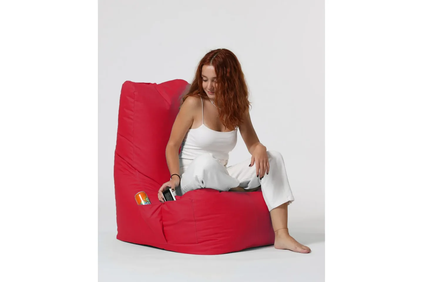 Sittsäck Utomhus Dimants 60 cm - Röd