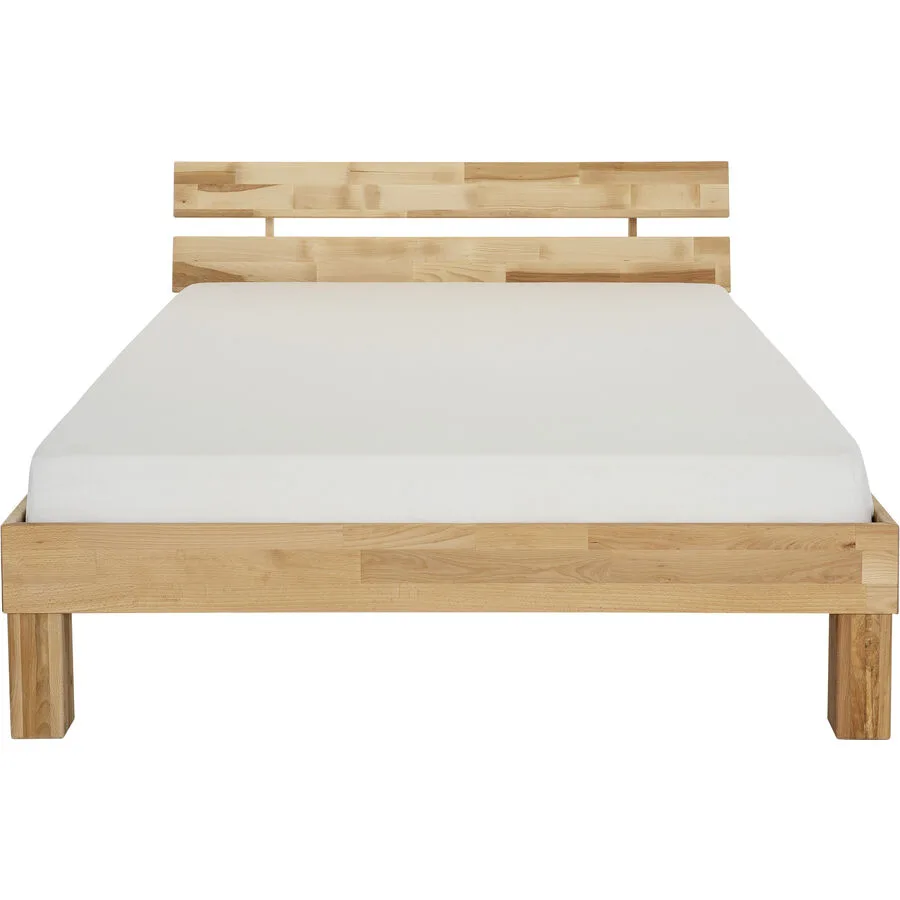 MyDeal Bett Paco Braun Holz 180 x 200 cm - Farbe: Buche