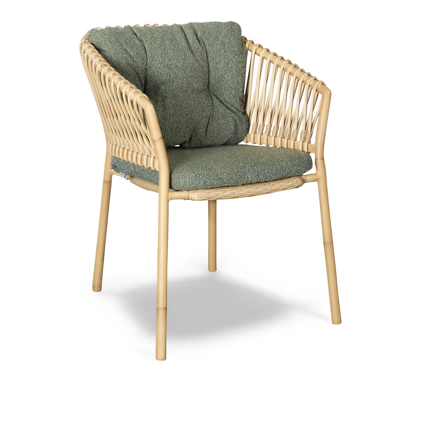 Cane-Line - Ocean Aluminium Cane Line Weave / Wove Dark Green Cushions - Matstolar utomhus - Cane-line Design Team - Grön - Metall/Syntetiskt