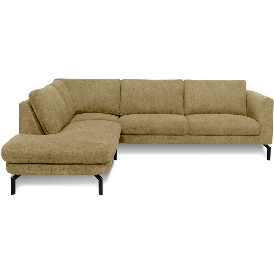 Ecksofa Gomero Links Stoff sandgelb B 264 T 220 cm