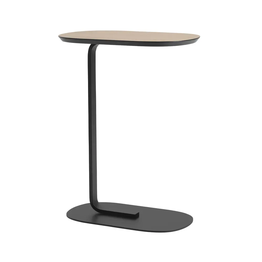 Muuto Relate Beistelltisch H: 73,5cm Oak veneer-Black