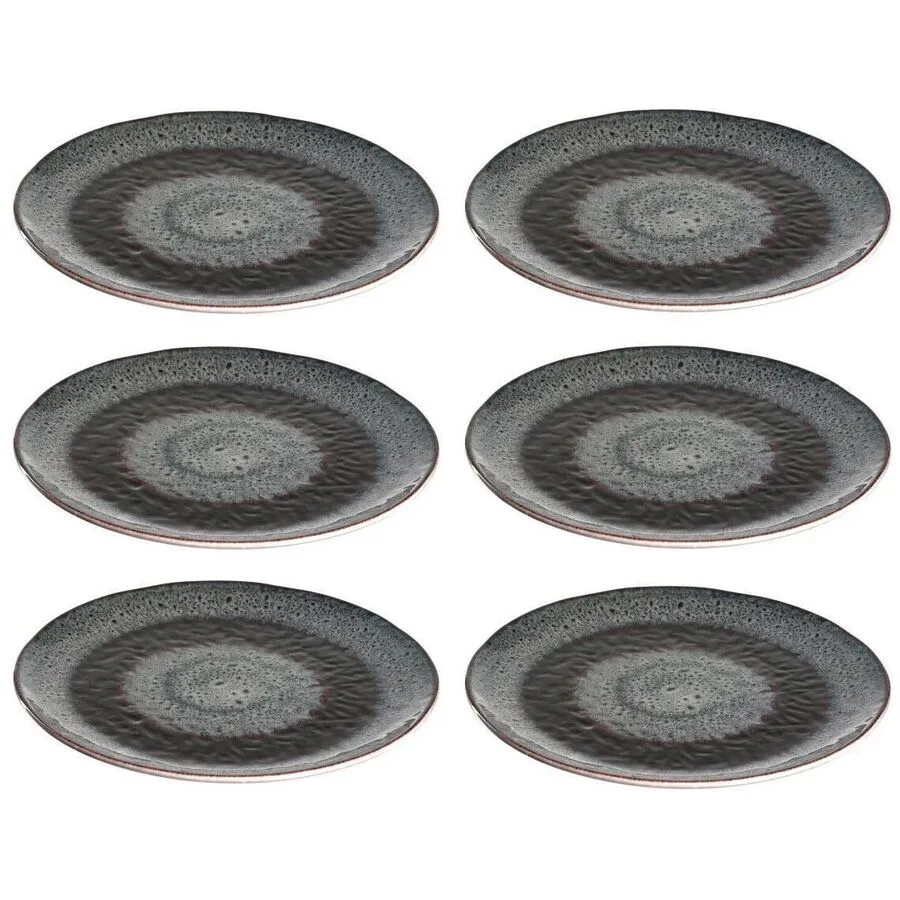 Speiseteller-Set Leonardo anthrazit Keramik D 23 cm 6 Stk