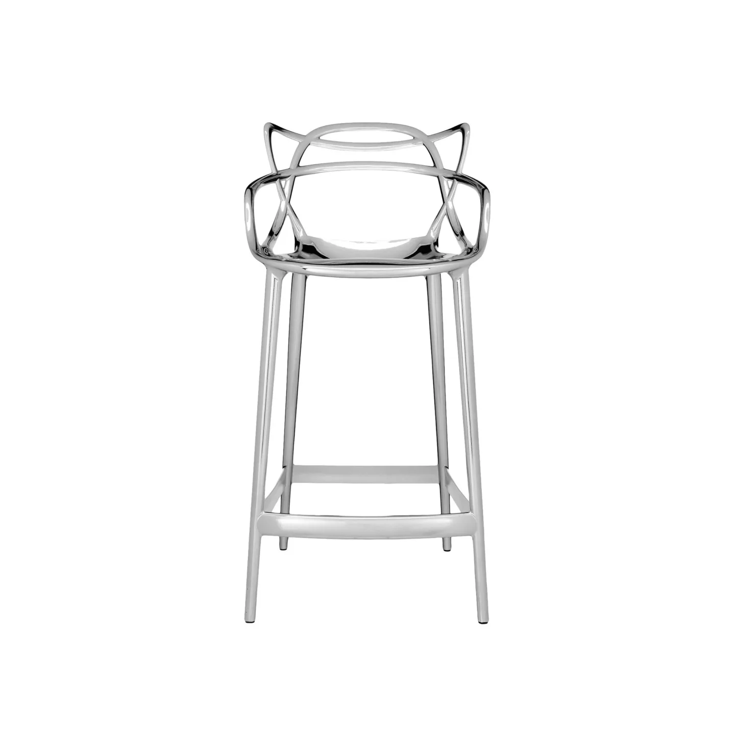 Kartell - Masters Stool 5849, Chrome - Barstolar - Philippe Starck - Silver - Plast