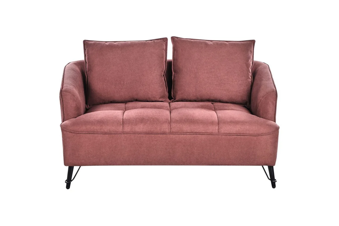 2-sitssoffa Hobro Röd, Svart - Rosa