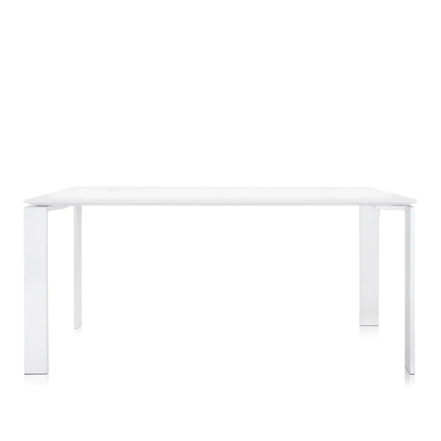 Kartell - Four Outdoor Table 5522 158 cm - Matbord utomhus - Ferrucio Laviani - Vit - Metall