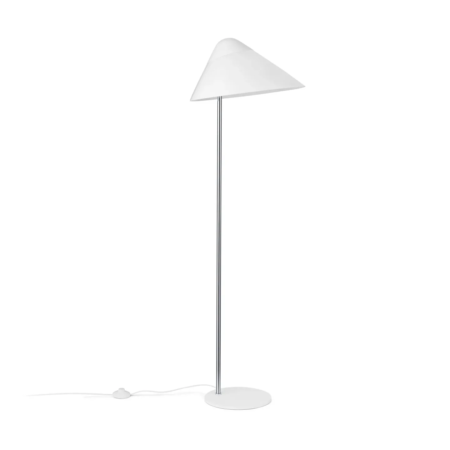 Carl Hansen & Søn HJW03 Opala golvlampa Midi White-chrome