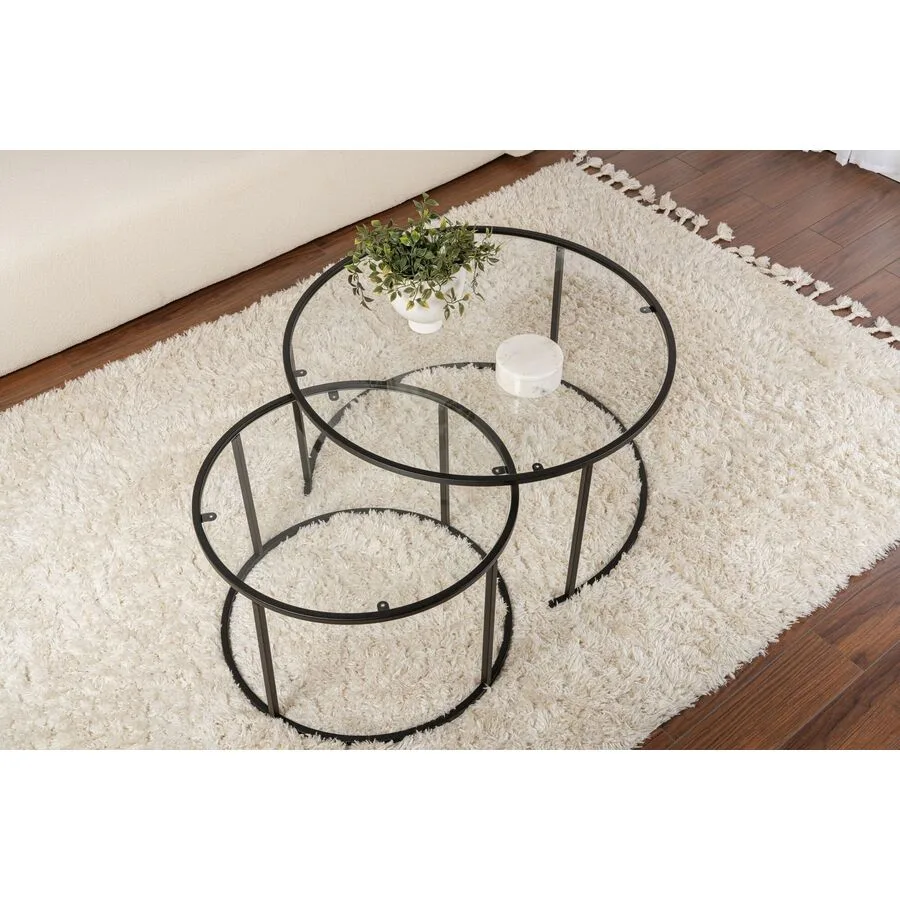 Yasam Schwarz Glas 45 cm