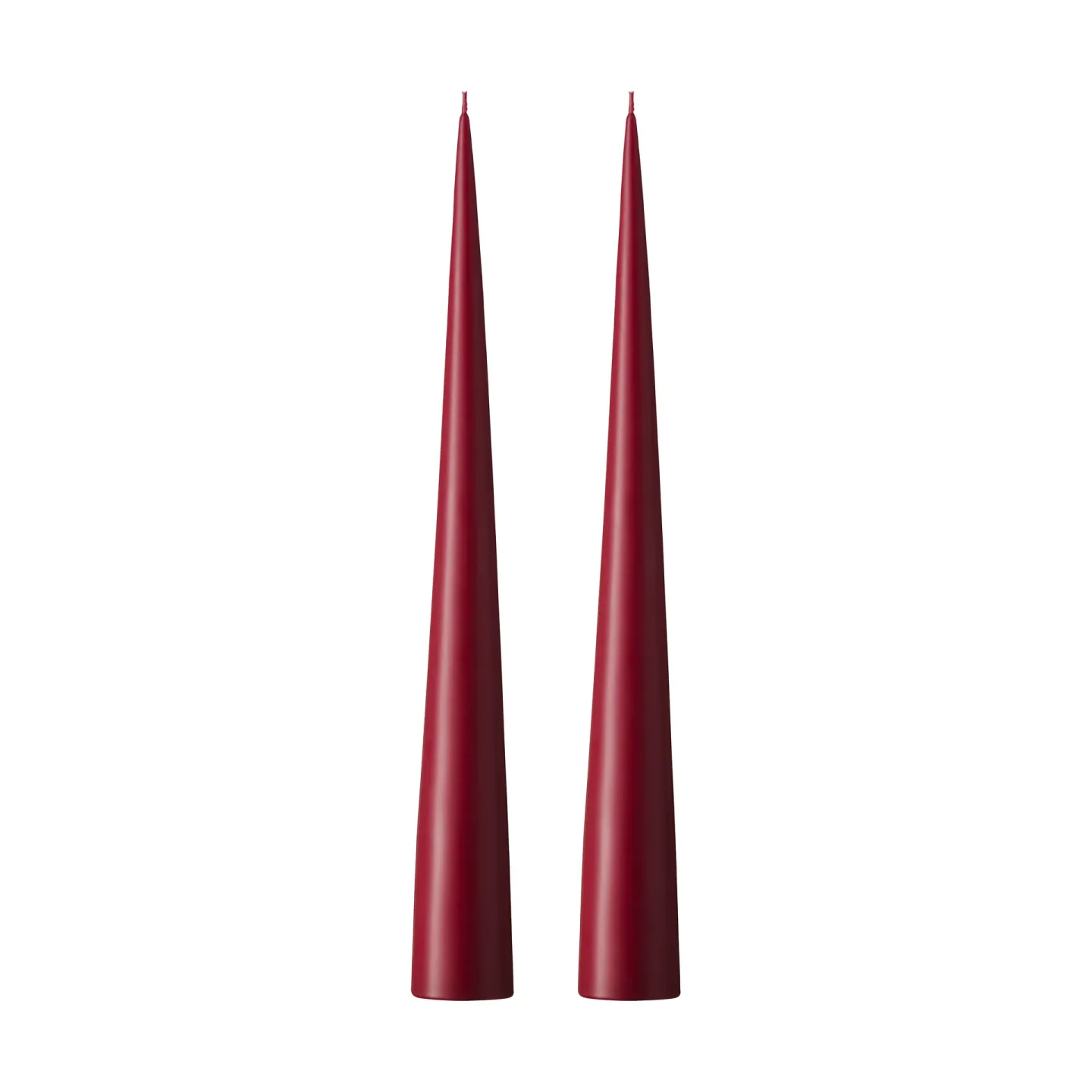 ester & erik ester & erik Kegelkerze 37cm 2er Pack matt Deep wine 44/2