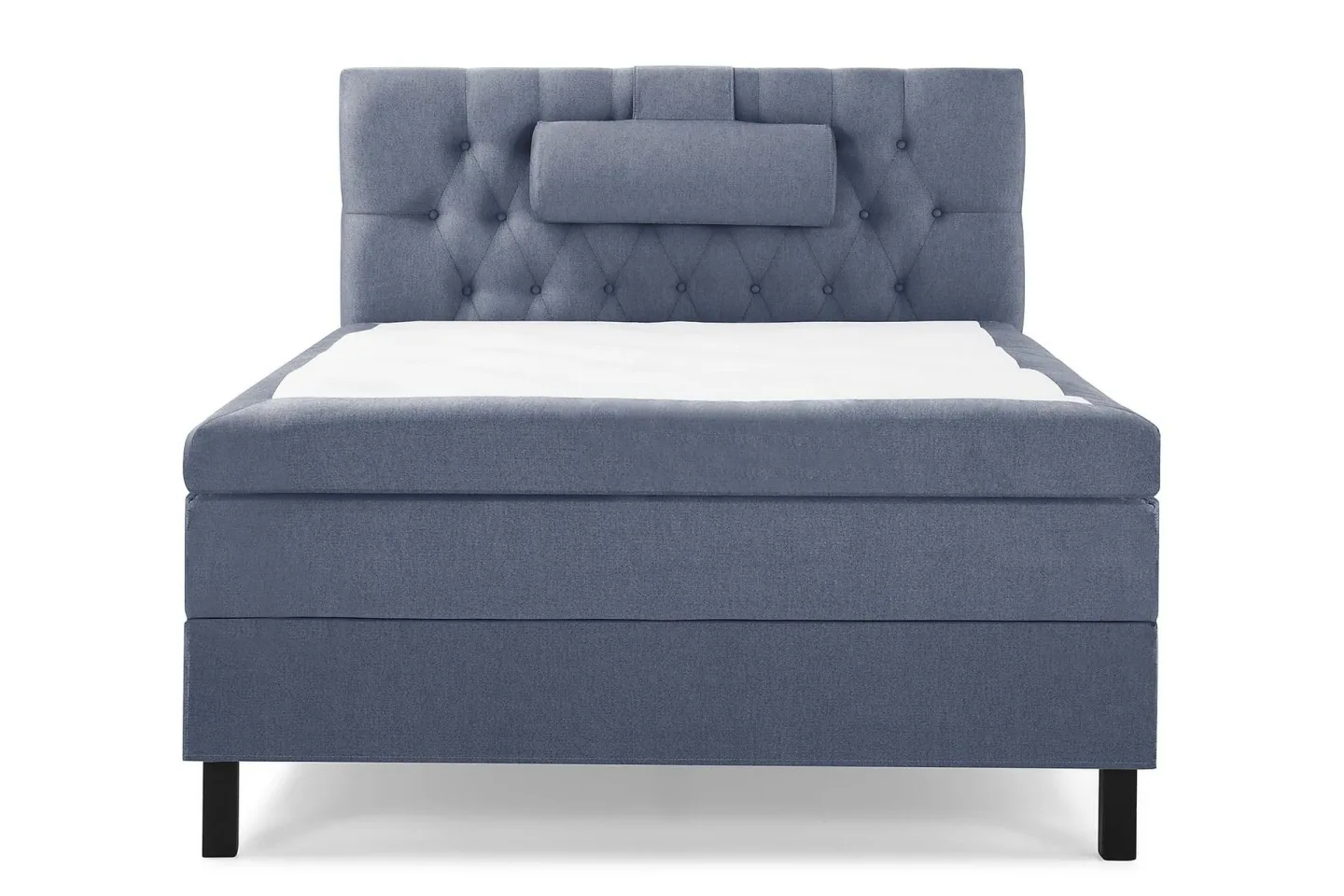 Lucky Komplett Sängpaket 120x200 Polyeter Diamant Sänggavel - Nackkudde Stor Mörkblå