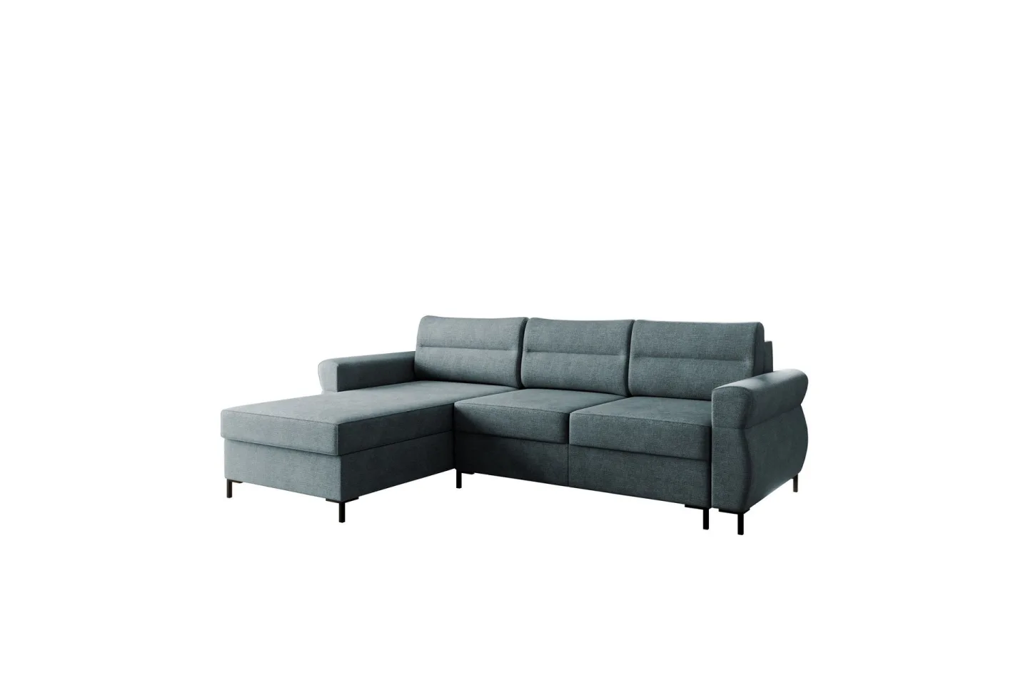 Busness Bäddsoffa med Divan 3-sits i Plysch - Grå