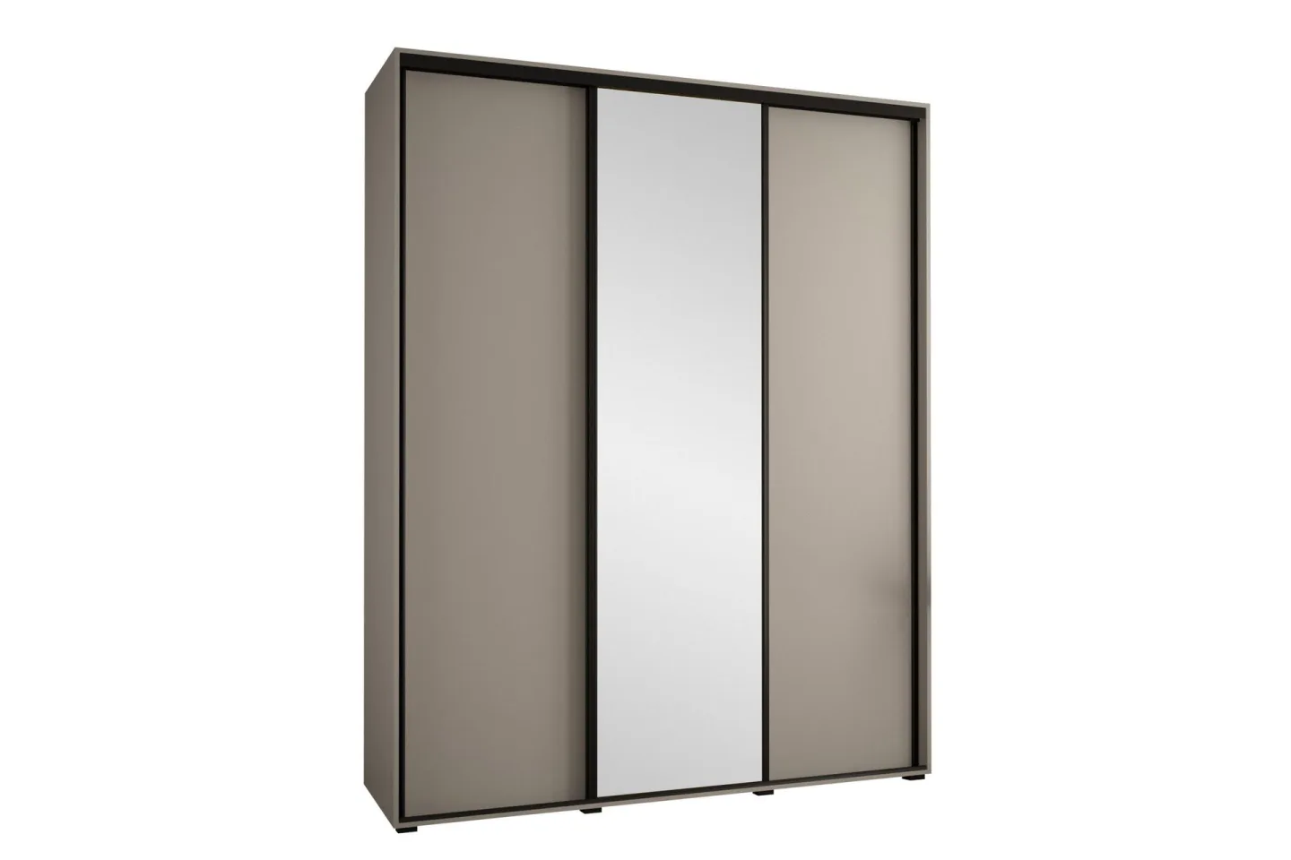 Norrebon Garderob med Spegel 200x235 cm - Beige