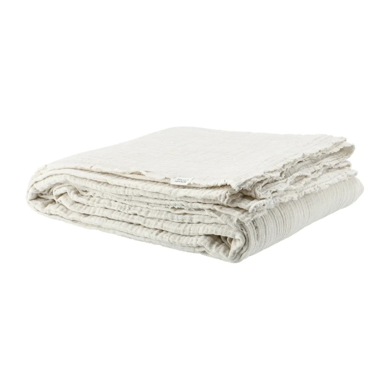 Scandi Living Breeze Tagesdecke 160 x 260 cm Off white