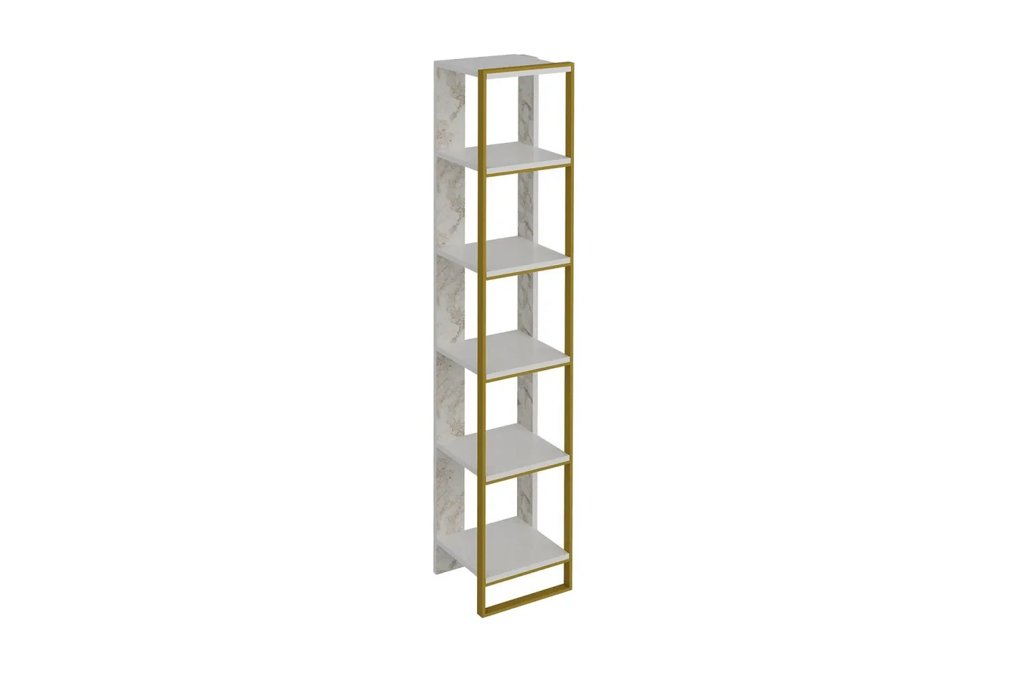 Lachasity Bokhylla 64 cm - Guld|Vit