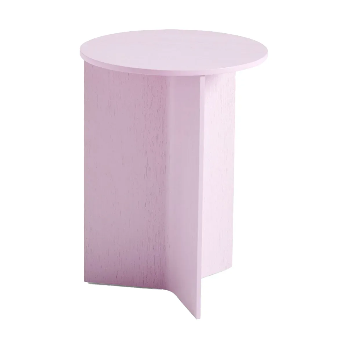 HAY Slit high sidobord Ø35 cm Pink lacquered oak