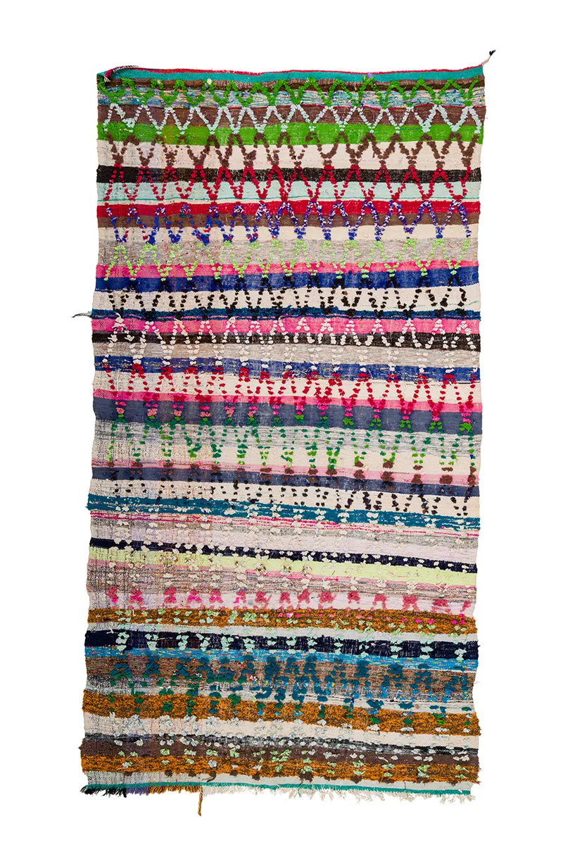 Marokkansk Boucherouite-teppe 150 x 280 cm (Størrelse: 150 x 280 cm)
