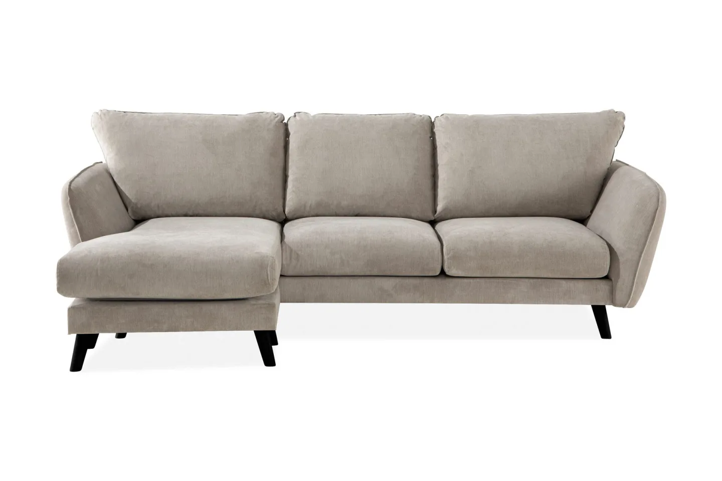 Trend Lyx 3-sits Vänstervänd L-formad Divansoffa i Tyg - Beige