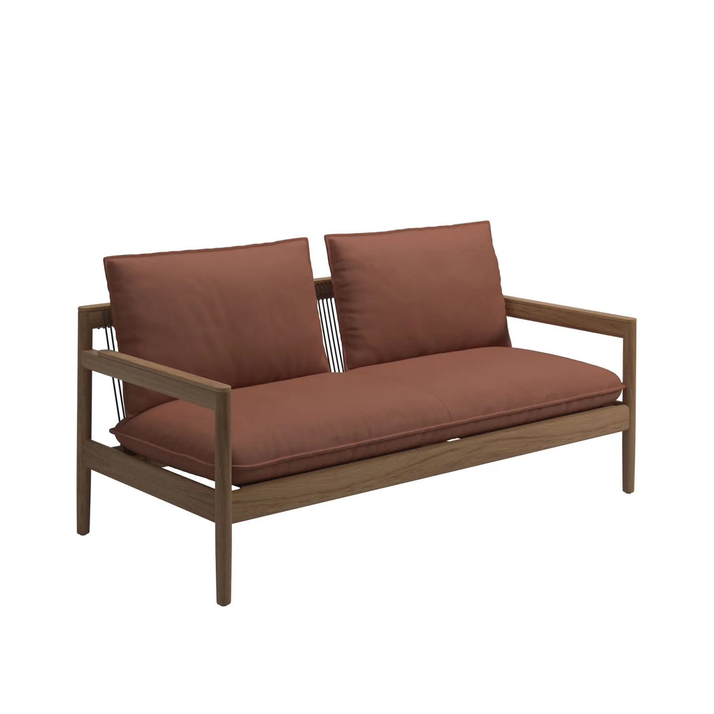 Gloster - Saranac 2-Seater Sofa - Fabric Grade D - Wave Gravel - Soffor utomhus - Mark Gabbertas