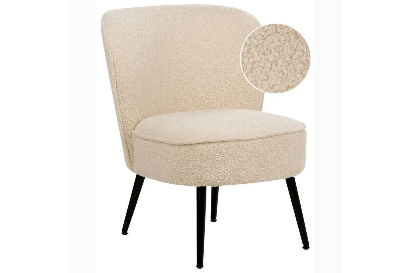 Fåtölj Voss - Beige, svart