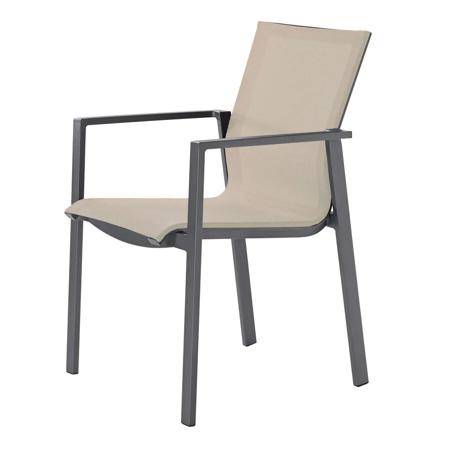 Gartensessel Luster anthrazit Aluminium T 64 cm