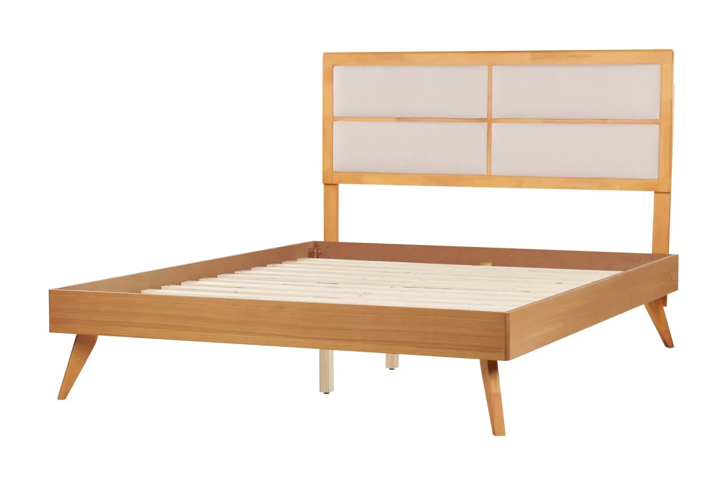 Säng med lamellram Poissy - Ljus trä, beige, 160x200 cm