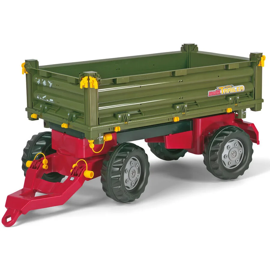 RollyMulti Anhänger 2-achsig Rolly Toys Grün Kunststoff - Farbe: olive