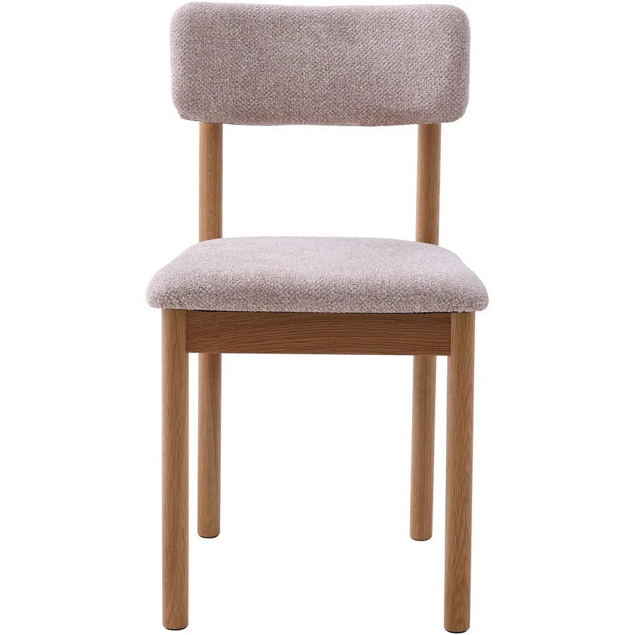 Stuhl 2er-Set Cilia sand/nature Polyester/Holz