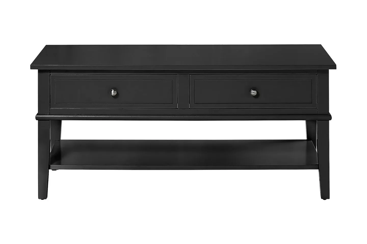Franklin Soffbord 105 cm med Förvaring Hylla + 2 Lådor Svart - Dorel Home