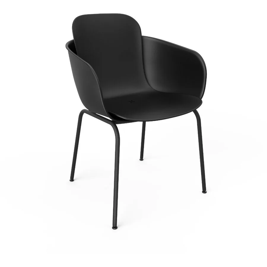 SACKit Gartensessel Patio no.One black Polypropylen Recycelter Kunststoff mit zugesetztem UV-Stabilisator T 58 cm