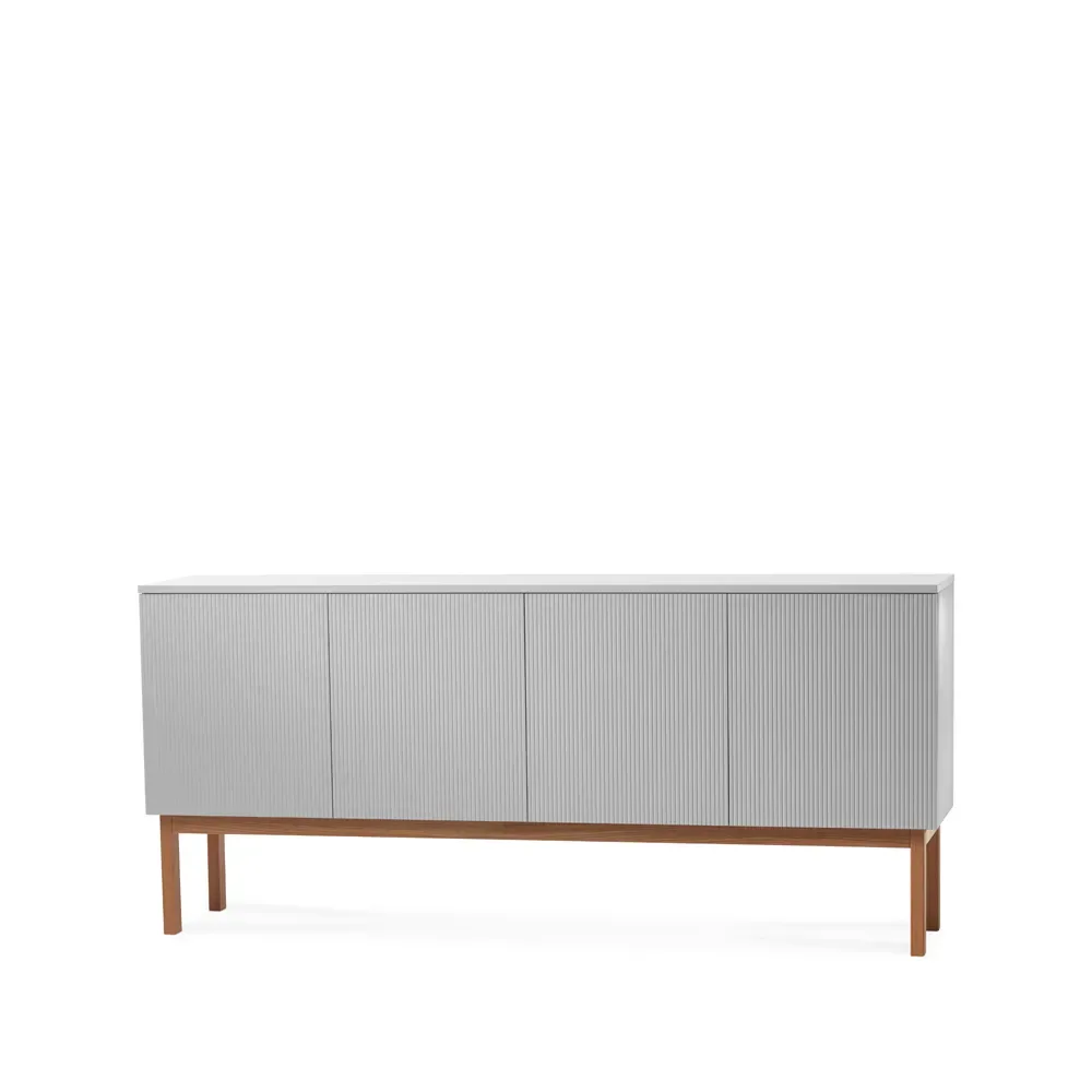 A2 Beam Sideboard Hellgrau, Eichengestell geölt