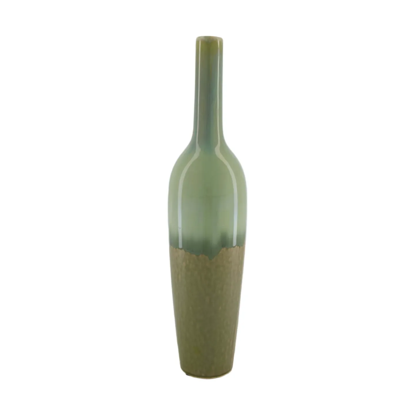 Decofinder Vase Flasche Keramik, Grün | Schubiger Möbel