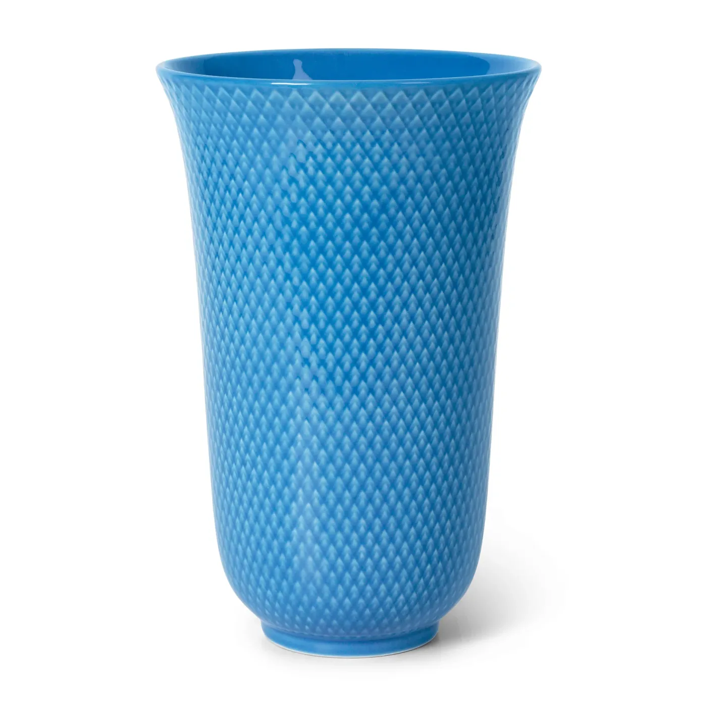 Lyngby Porcelæn Rhombe Vase 20cm Blau