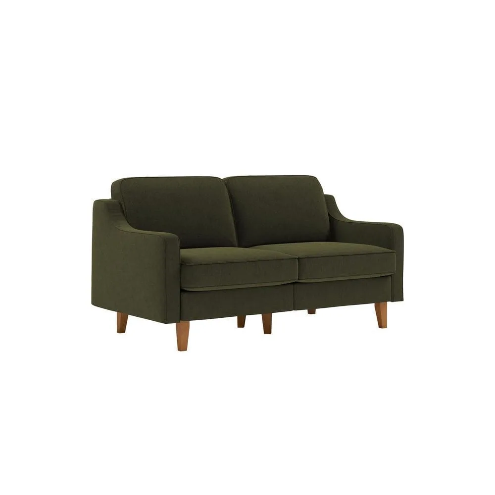 Lorvas 2-sits Soffa - Brun/Olivgrön