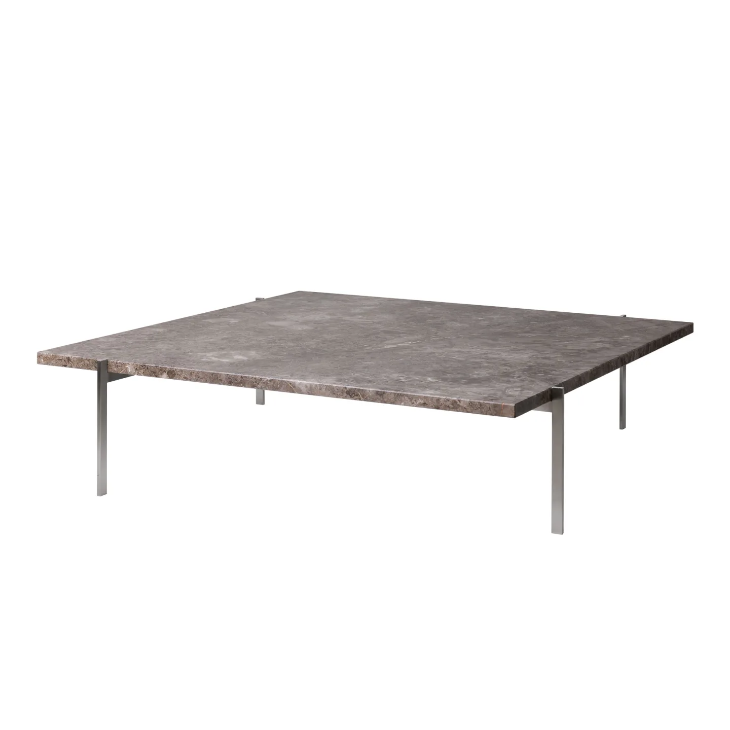 Fritz Hansen - PK61A, Glas - Soffbord - Poul Kjærholm - Transparent - Glas/Metall