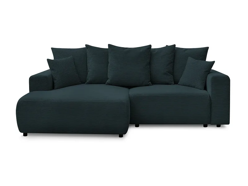 Ecksofa BOBOCHIC ATILLA Cord-Stoff dunkelblau