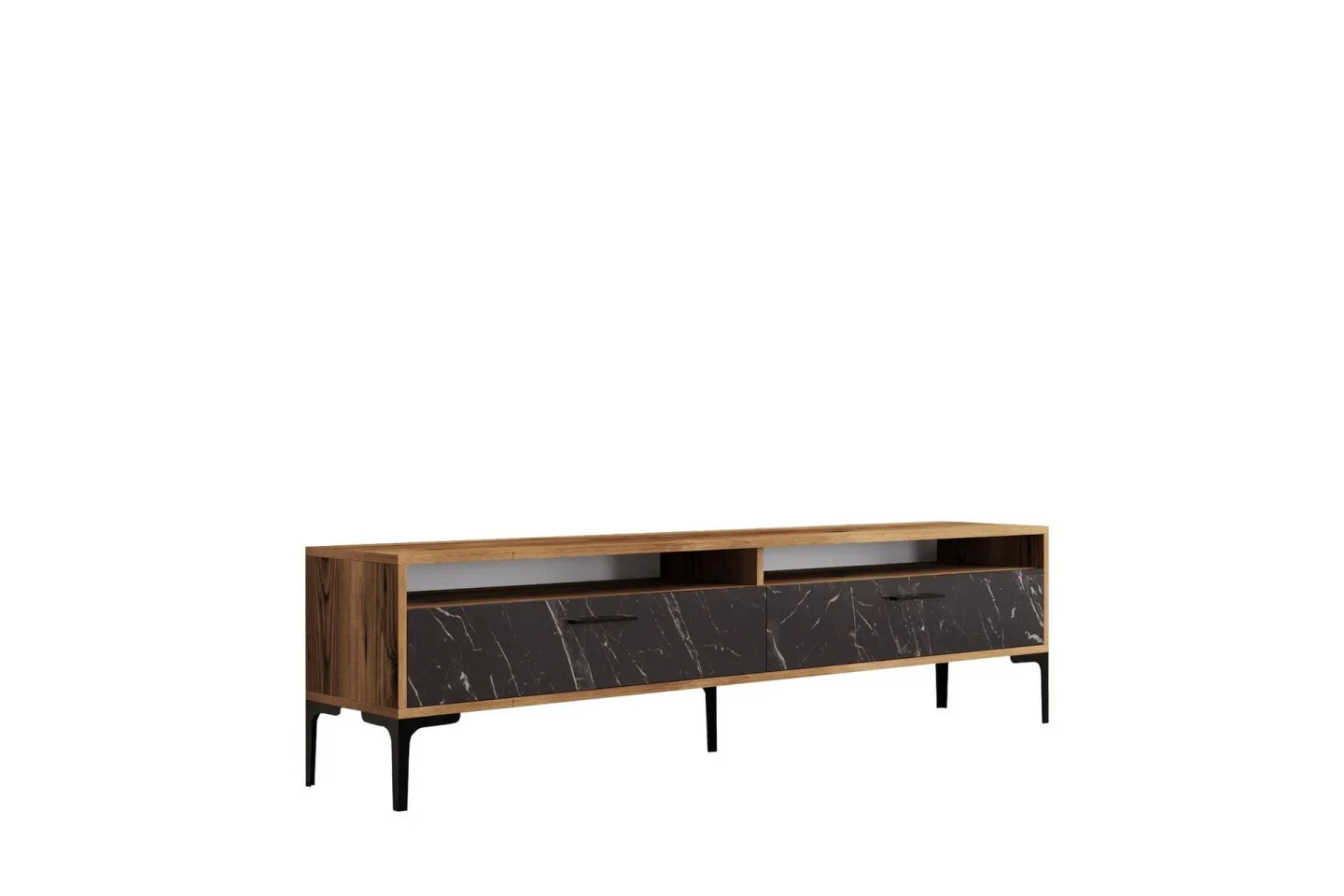 Brutorp Tv-bänk 180 cm - Valnöt/Svart Marmor
