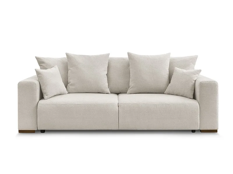 3er Sofa BOBOCHIC SIDONIE Stoff chiniert beige