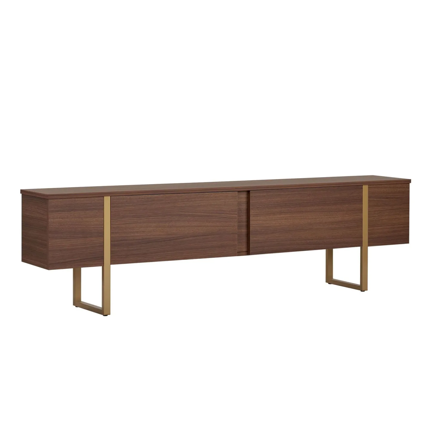 Nopira TV-bänk 180 cm - Valnöt och guld