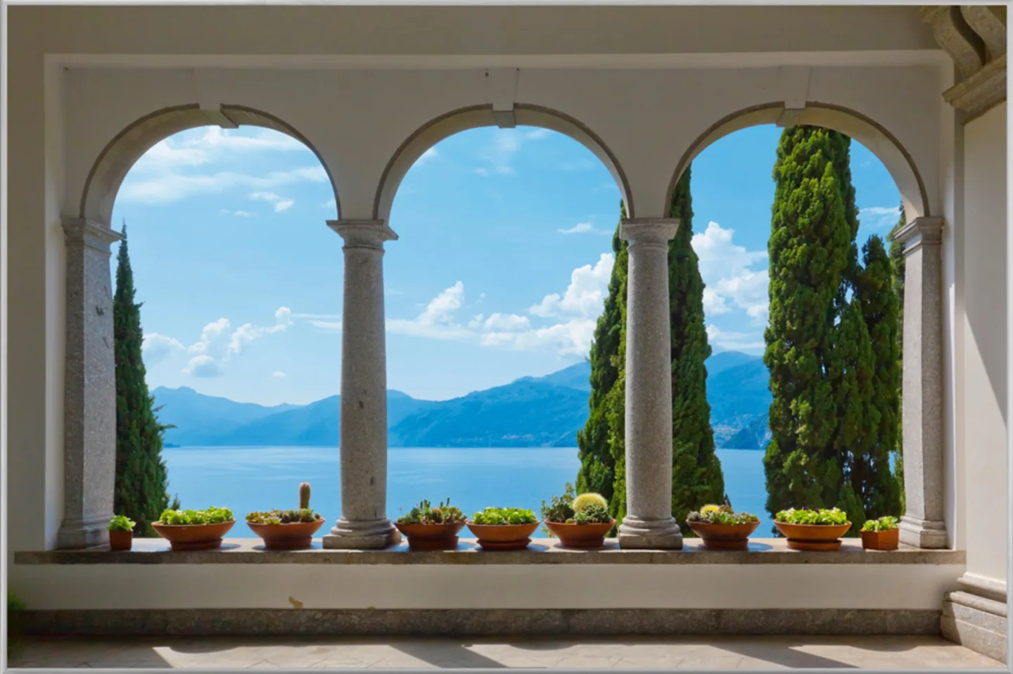 image LAND Bild mit Rahmen Wunderschöner Ausblick Auf Den See | Schubiger Möbel
