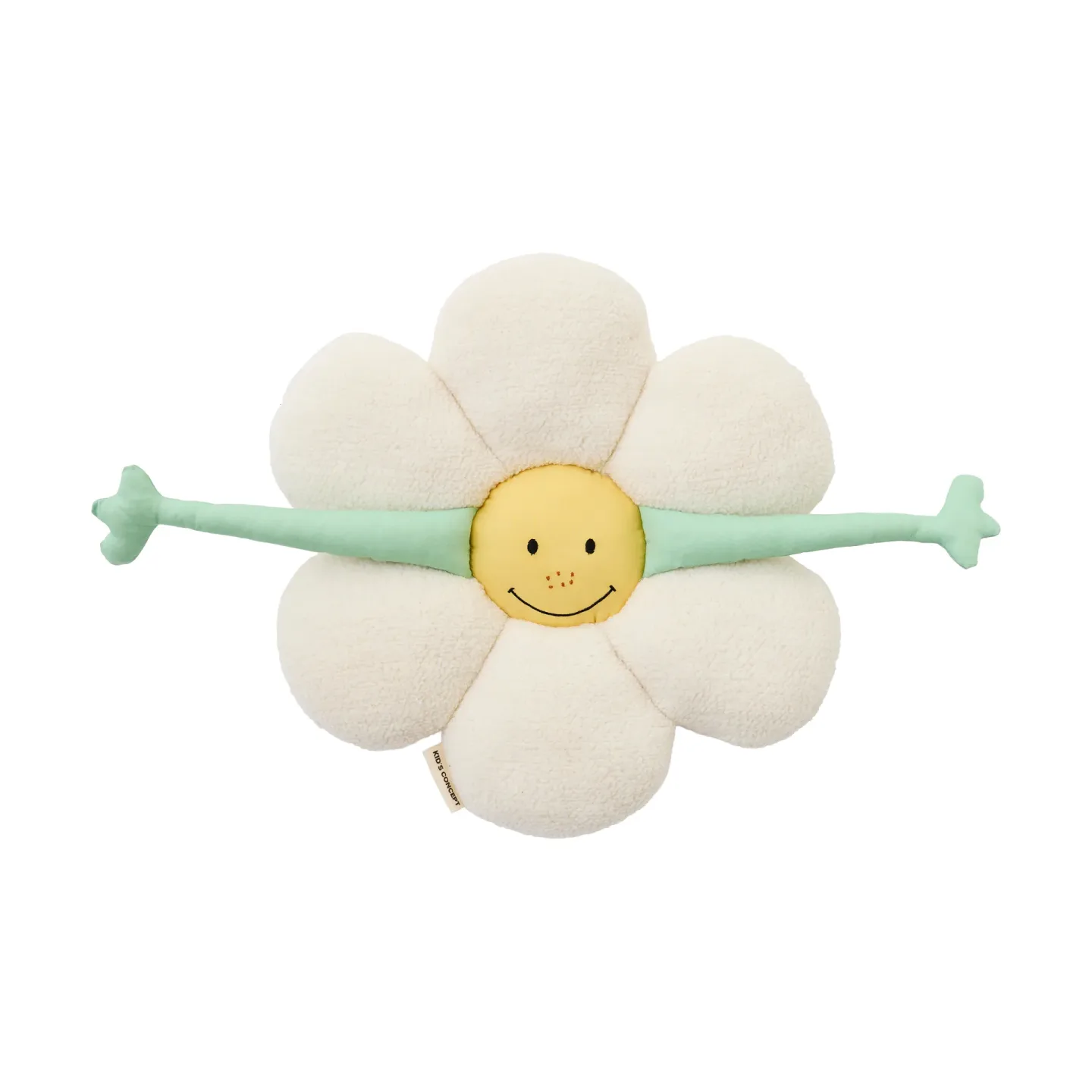 Kid's Concept Blomma Kissen Weiß-grün-gelb