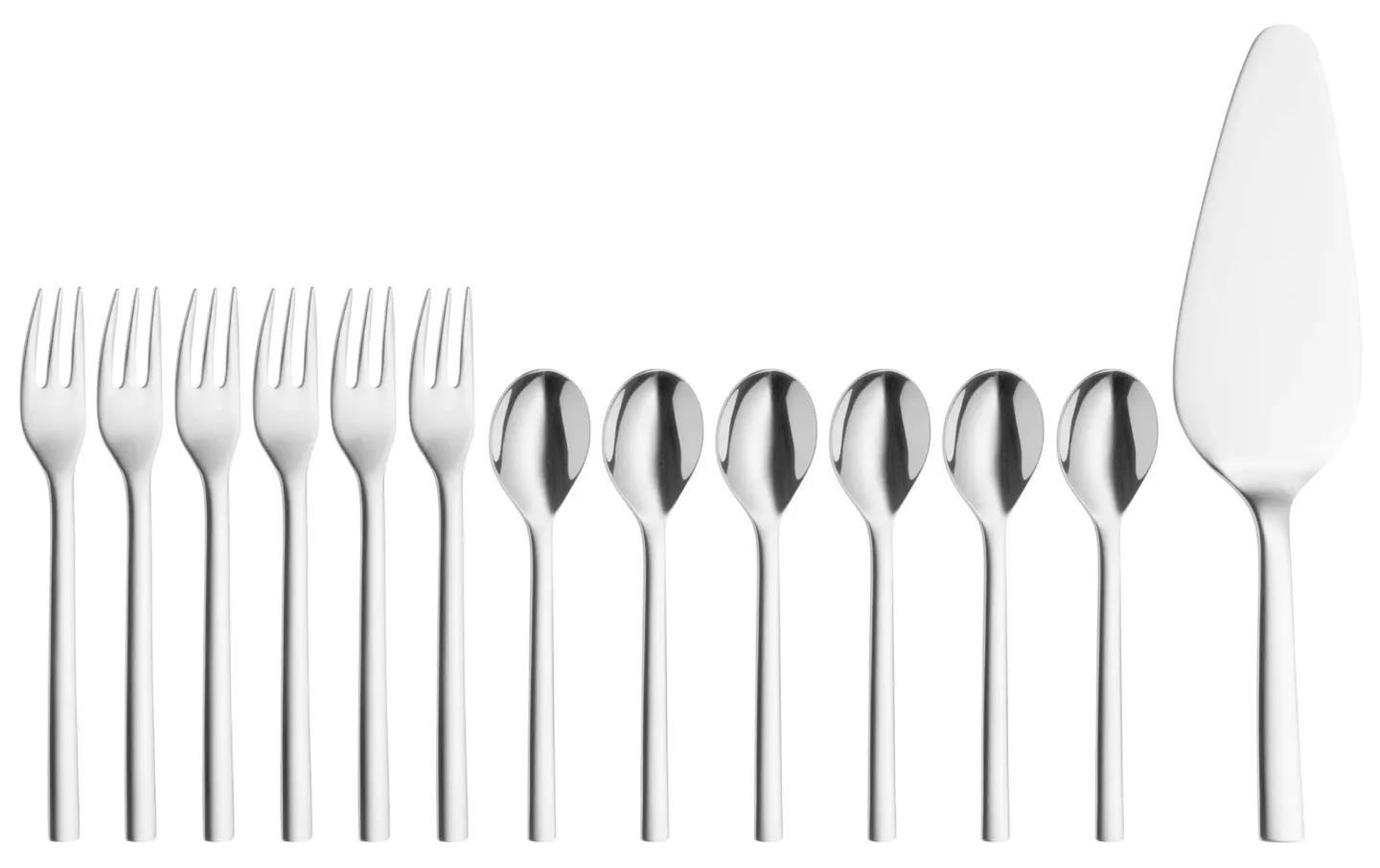 Alltron Besteck-Set Kuchen 13-teilig Grau | Schubiger Möbel