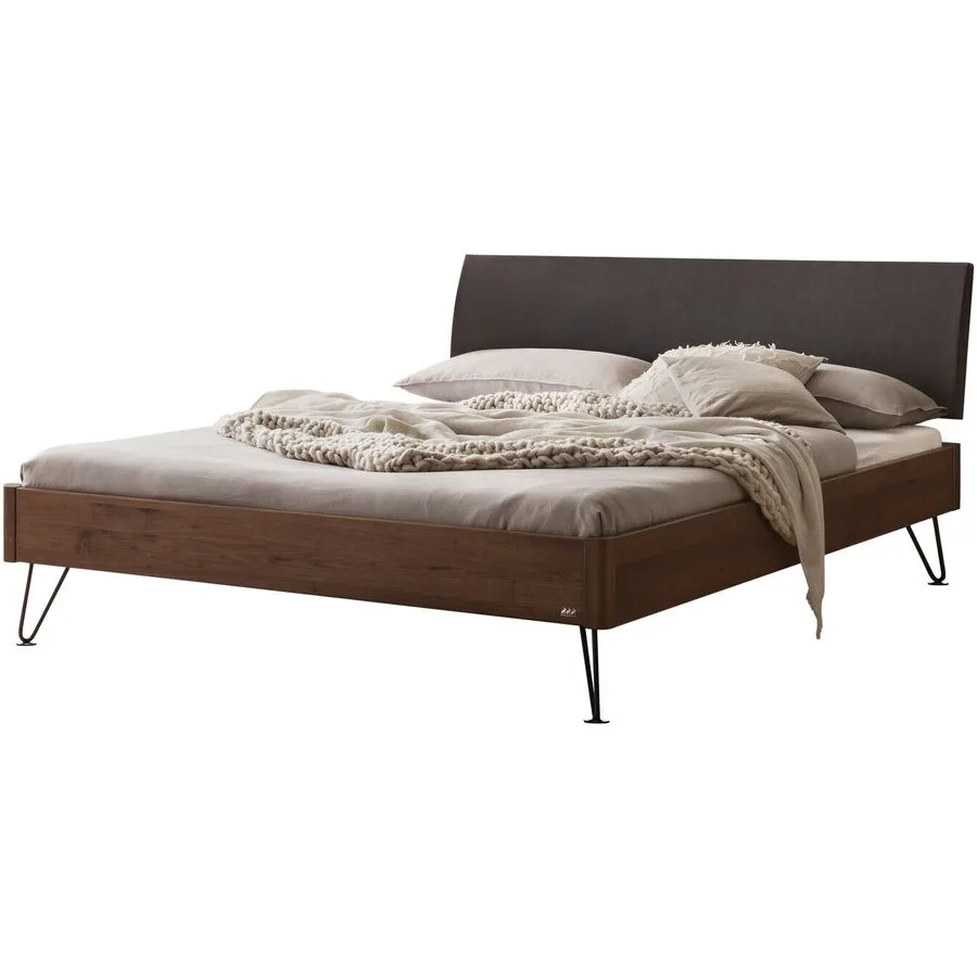 Hasena Bett Castello Braun Holz 140 x 210 cm - Farbe: Nussbaum