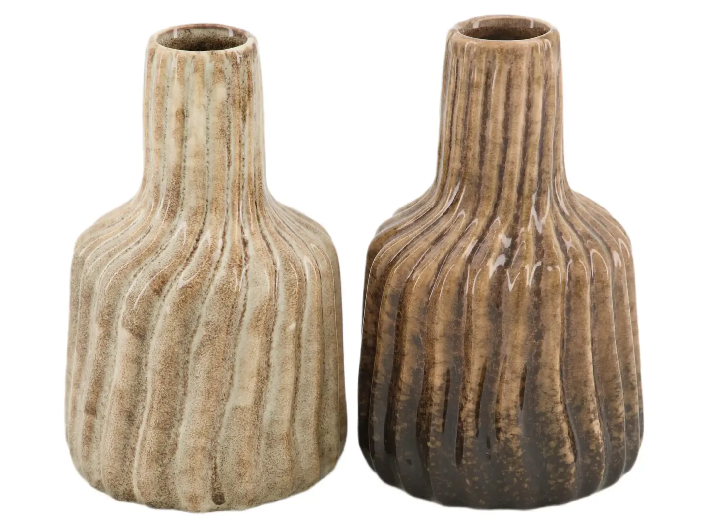 Decofinder Vase Keramik Braun H: 12 cm | Schubiger Möbel