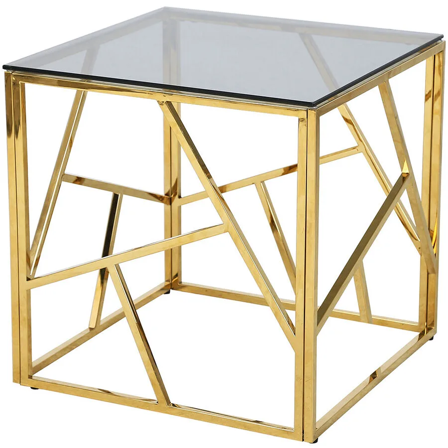 Beistelltisch Moldura Gold Metall 55 cm