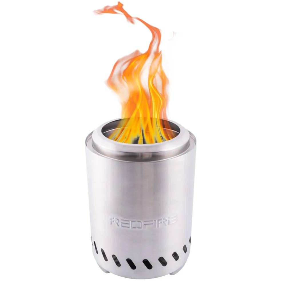 Volcano eldstad bordsvariant Medium Rostfri RedFire