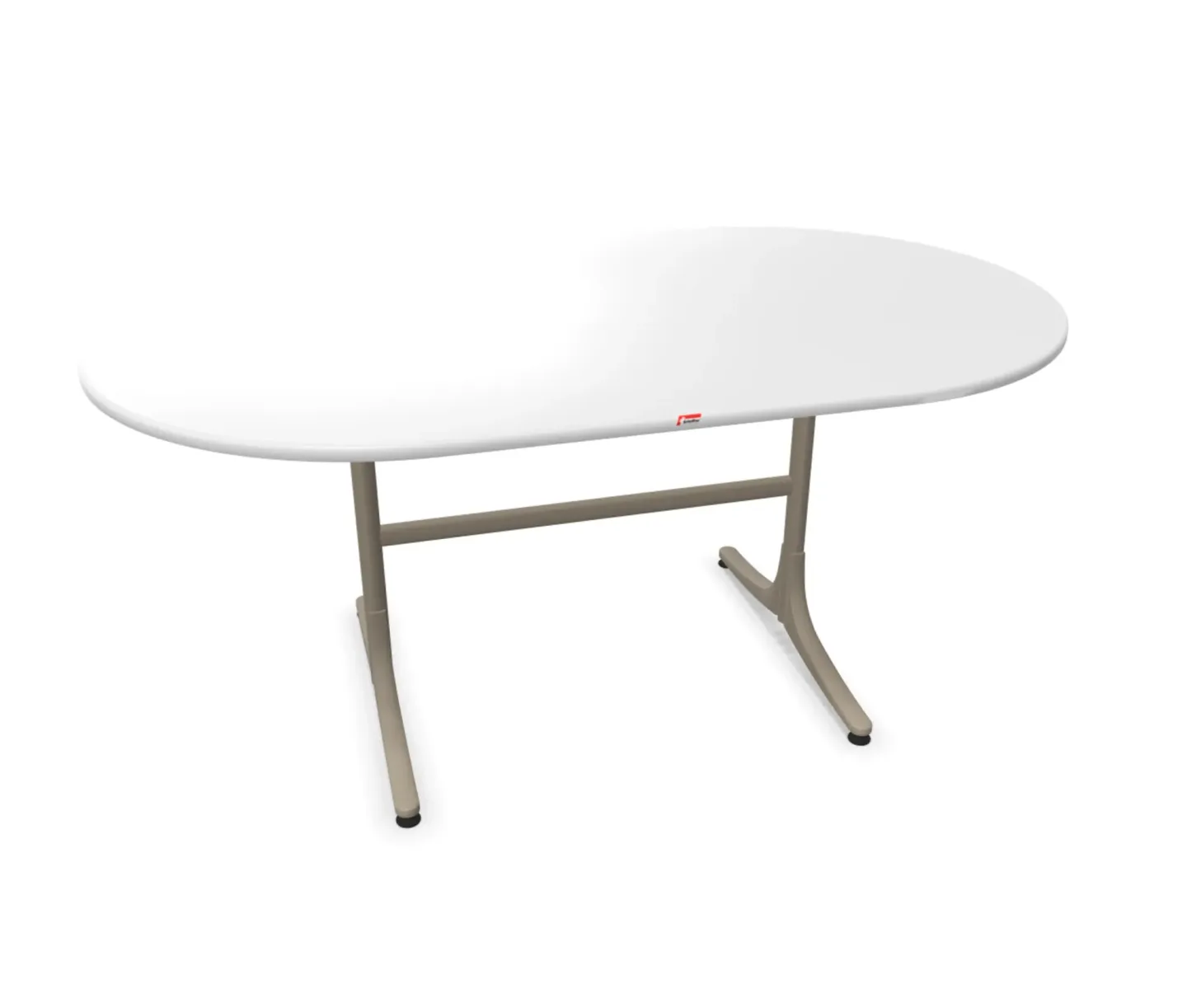 Schaffner Gartentisch Schaffhausen Oval Weiss | Schubiger Möbel
