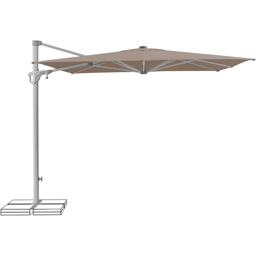 Suncomfort BY GLATZ Sonnenschirm Familyflex taupe Polyester B 250 T 250 cm