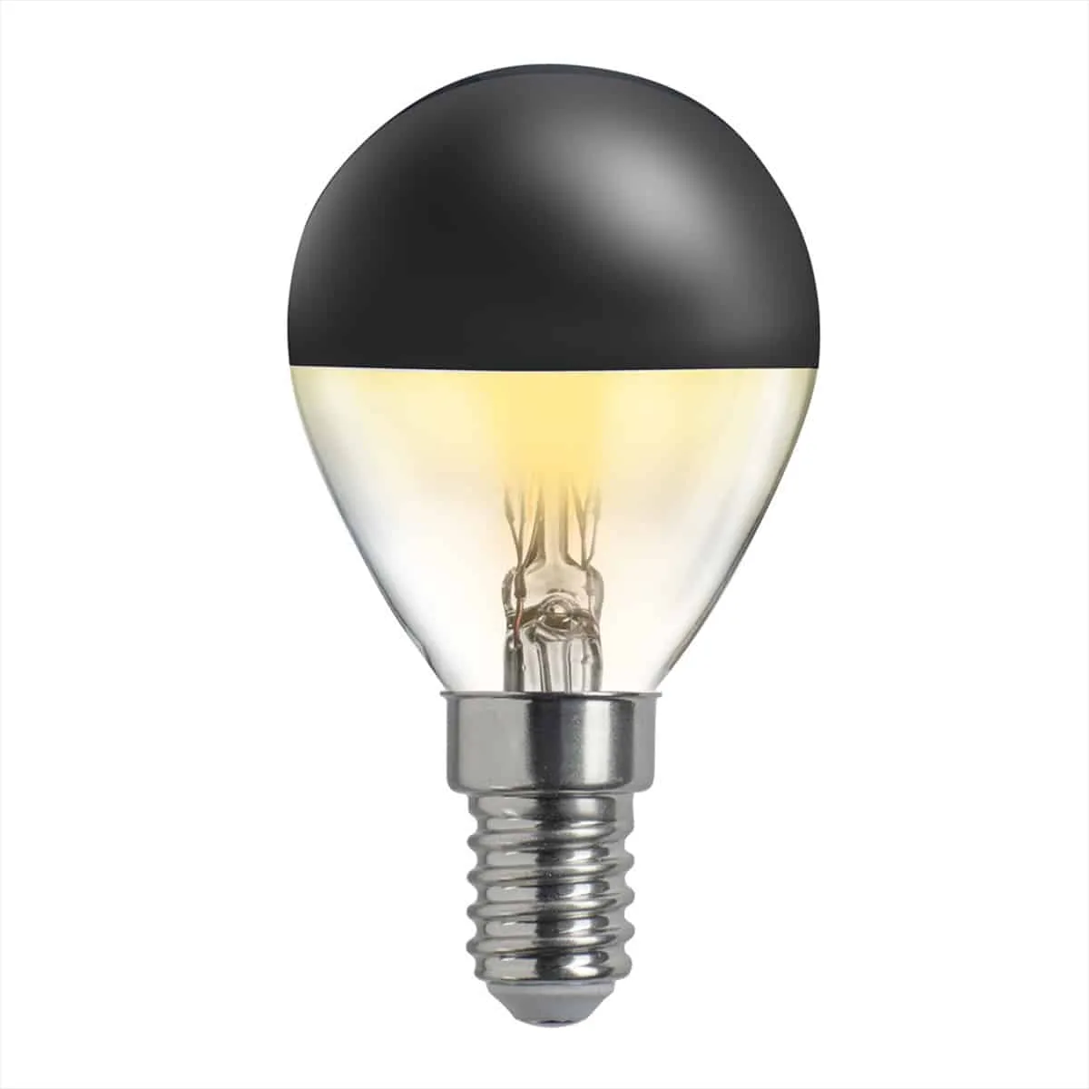 Toppförspeglad Klotlampa Svart Dimbar 240lm 927 E14