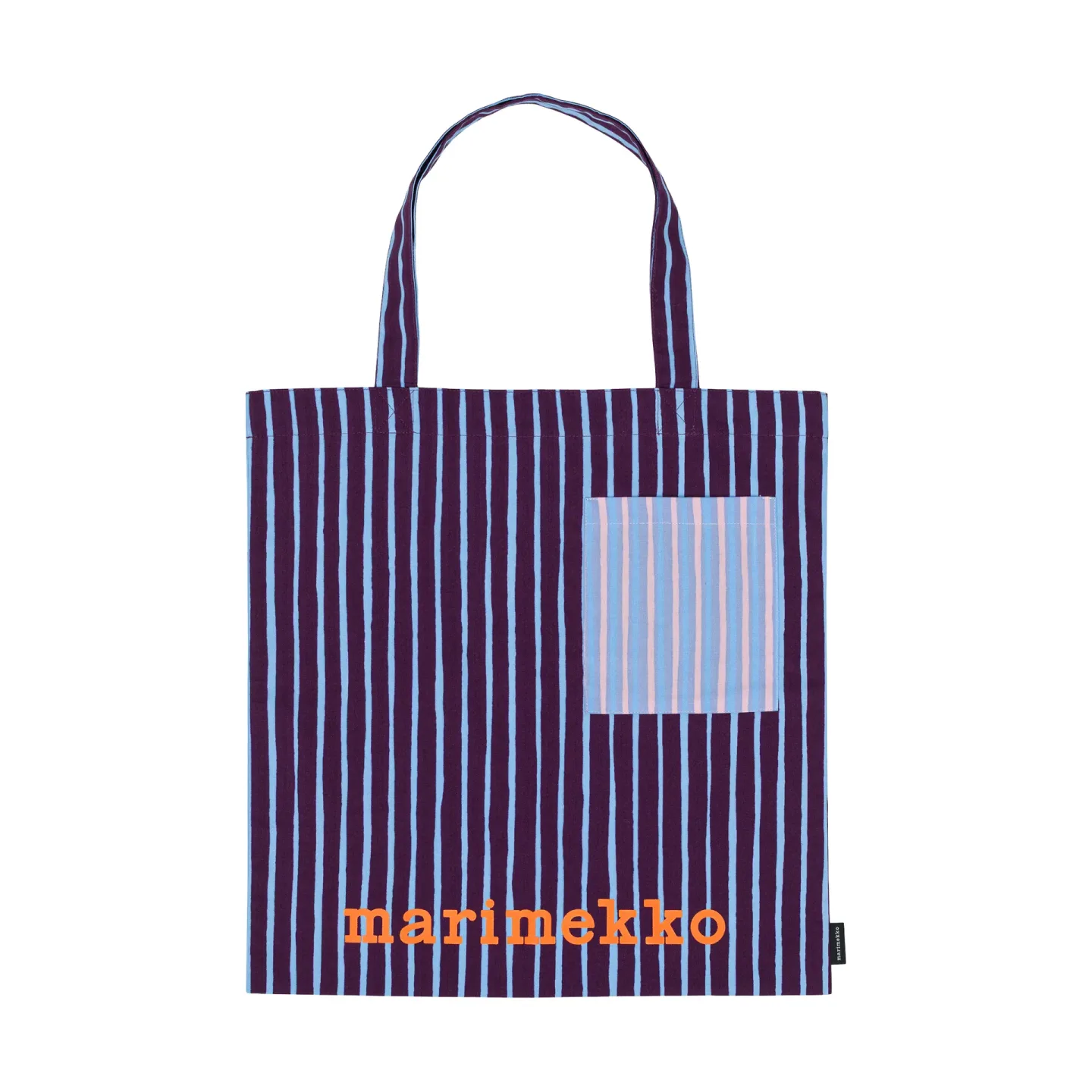 Marimekko Piccolo Stoffbeutel Lila, mit Tasche, 43x44