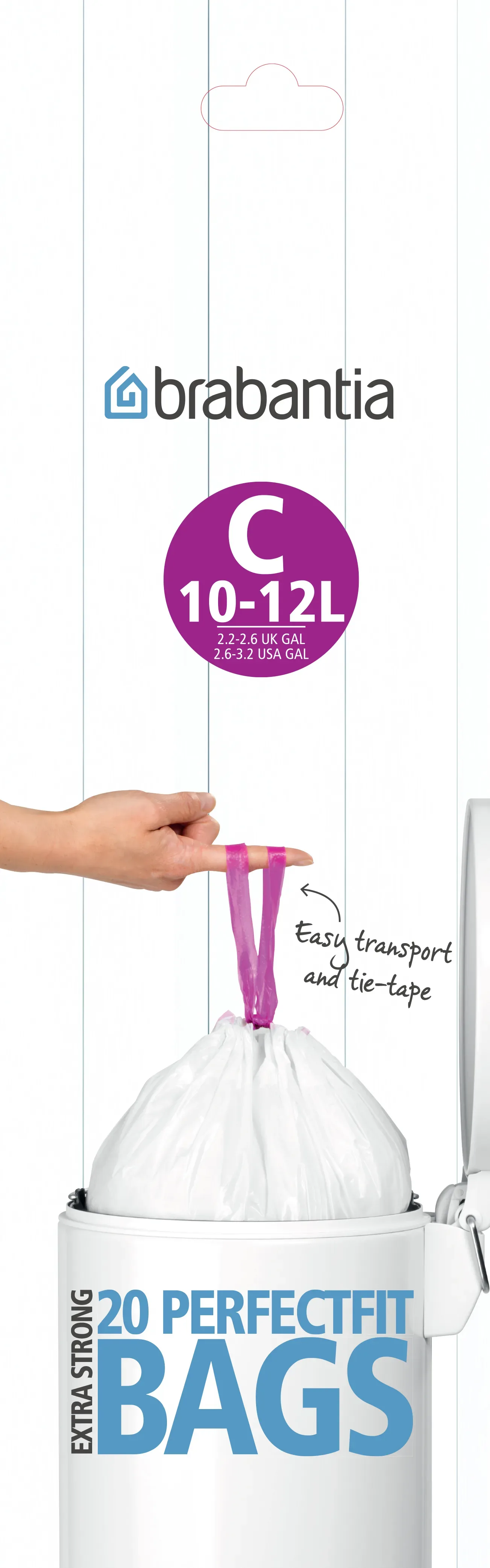 Brabantia Müllbeutel C, 10-12 L 20 Beutel/Rolle 10-12 L